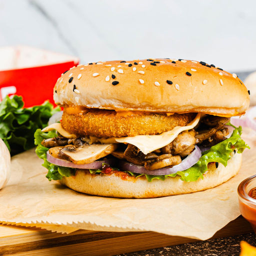 Mushroom & Cheese Burger